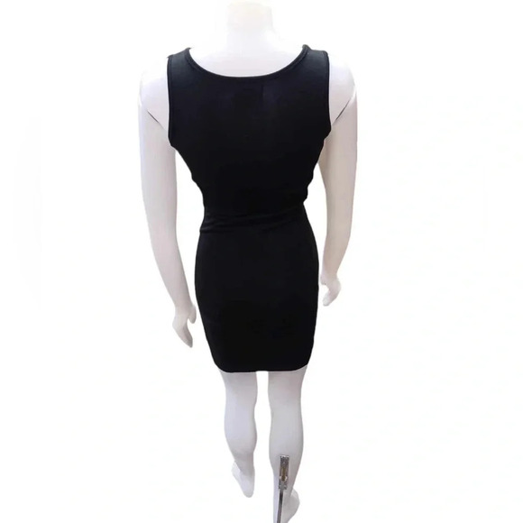 Heartbeat Mini Black  Red Embellishment Sleeveless Body Con Dress Size Small - Picture 3 of 9